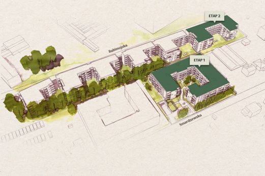 Plan inwestycji Grunwald Między Drzewami etap II 1
